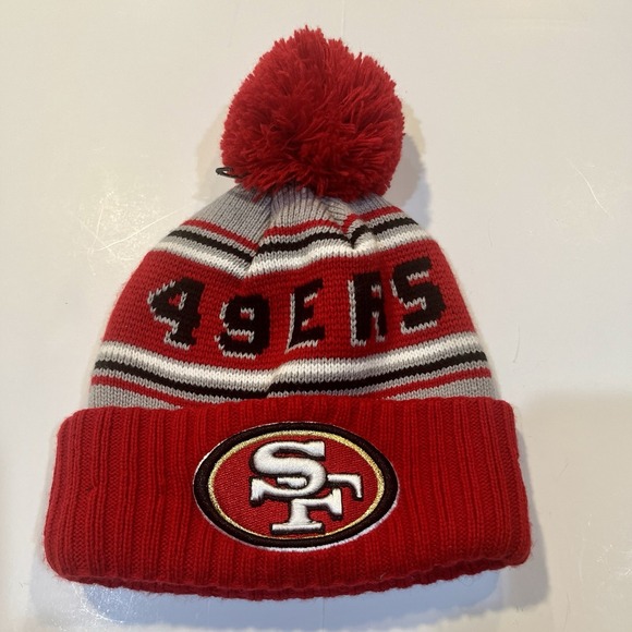 New Era Other - San Francisco 49ers Child Youth Knit Pom Beanie New Era Red NFL Logo Winter Hat